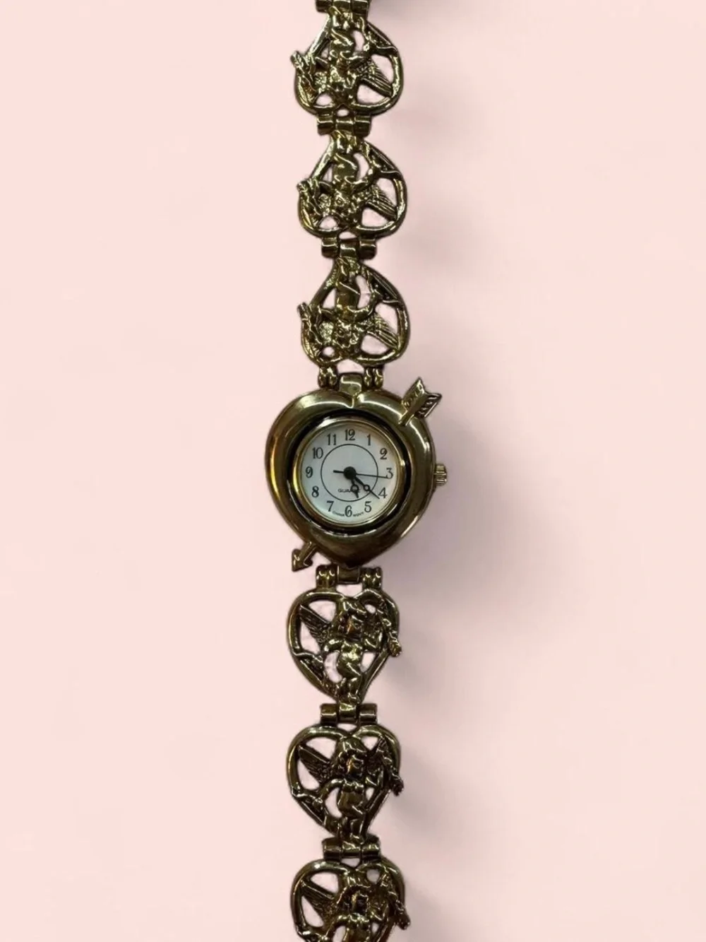 Vintage Cupid's Bow & Heart Watch